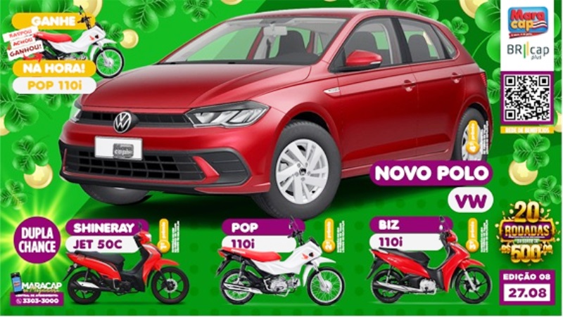 Maracap sorteia novo Pólo VW neste domingo, diversifica rede de benefícios e fortalece expansão da Fundação Antonio Dino Maracap sorteia novo Pólo VW neste domingo, diversifica rede de benefícios e fortalece expansão da Fundação Antonio Dino