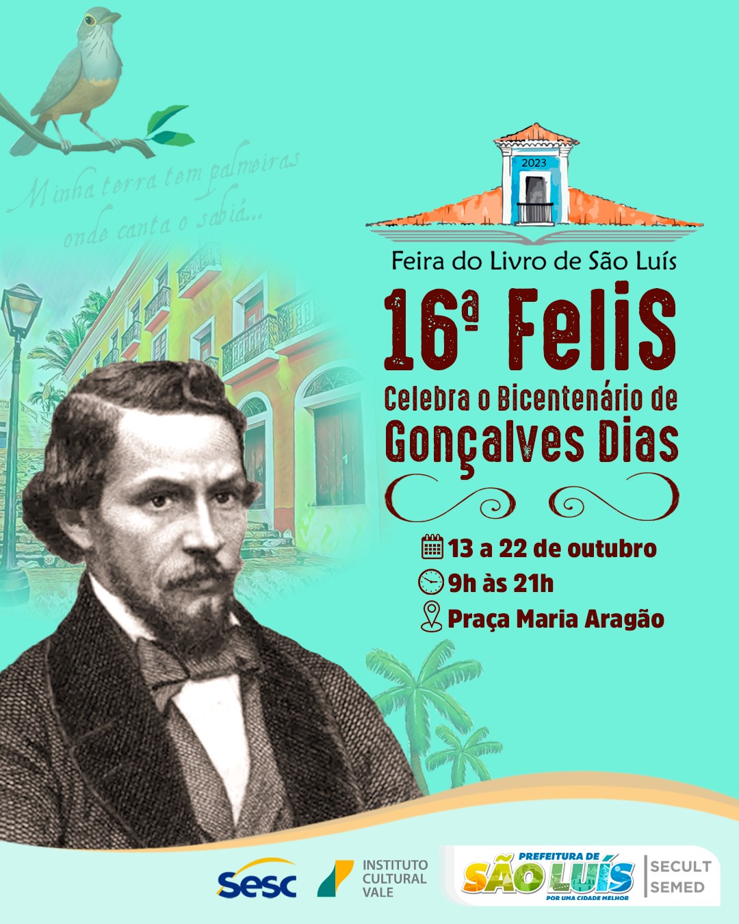 Prefeitura de São Luís abre 16ª edição da Feira do Livro, nesta sexta-feira (13), na Praça Maria Aragão