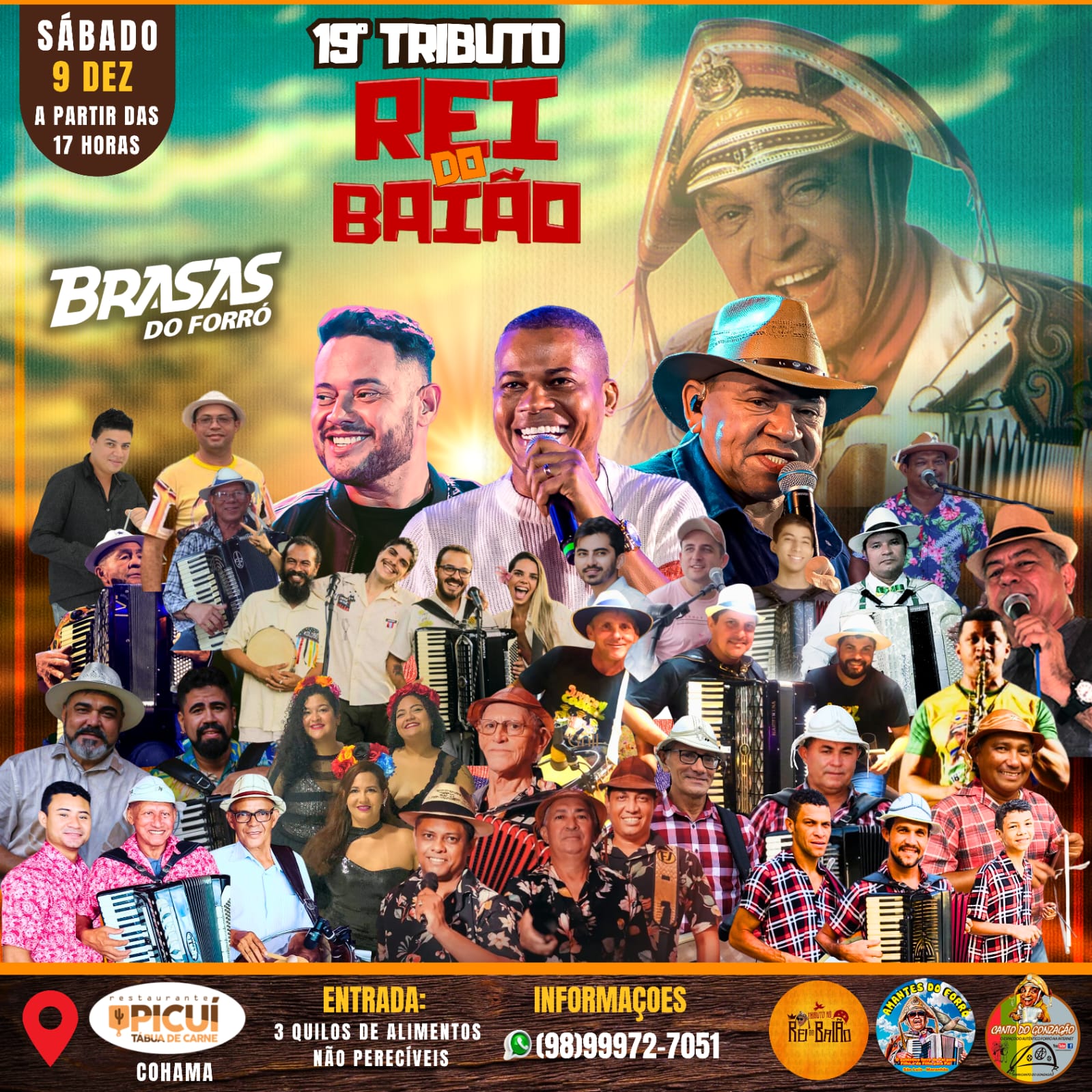 Tributo ao Rei do Baião acontece em São Luís neste sábado (9) Tributo ao Rei do Baião acontece em São Luís neste sábado (9)