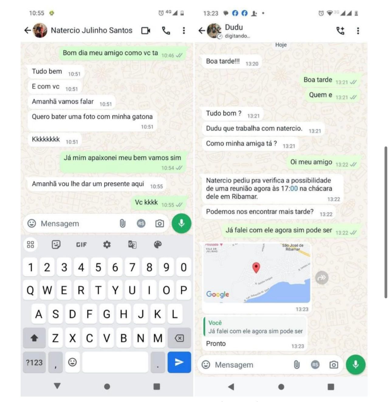 Crime eleitoral comprovado: Conversas mostram Natérciocomprando votos para Dr. Julinho em Ribamar Crime eleitoral comprovado: Conversas mostram Natérciocomprando votos para Dr. Julinho em Ribamar