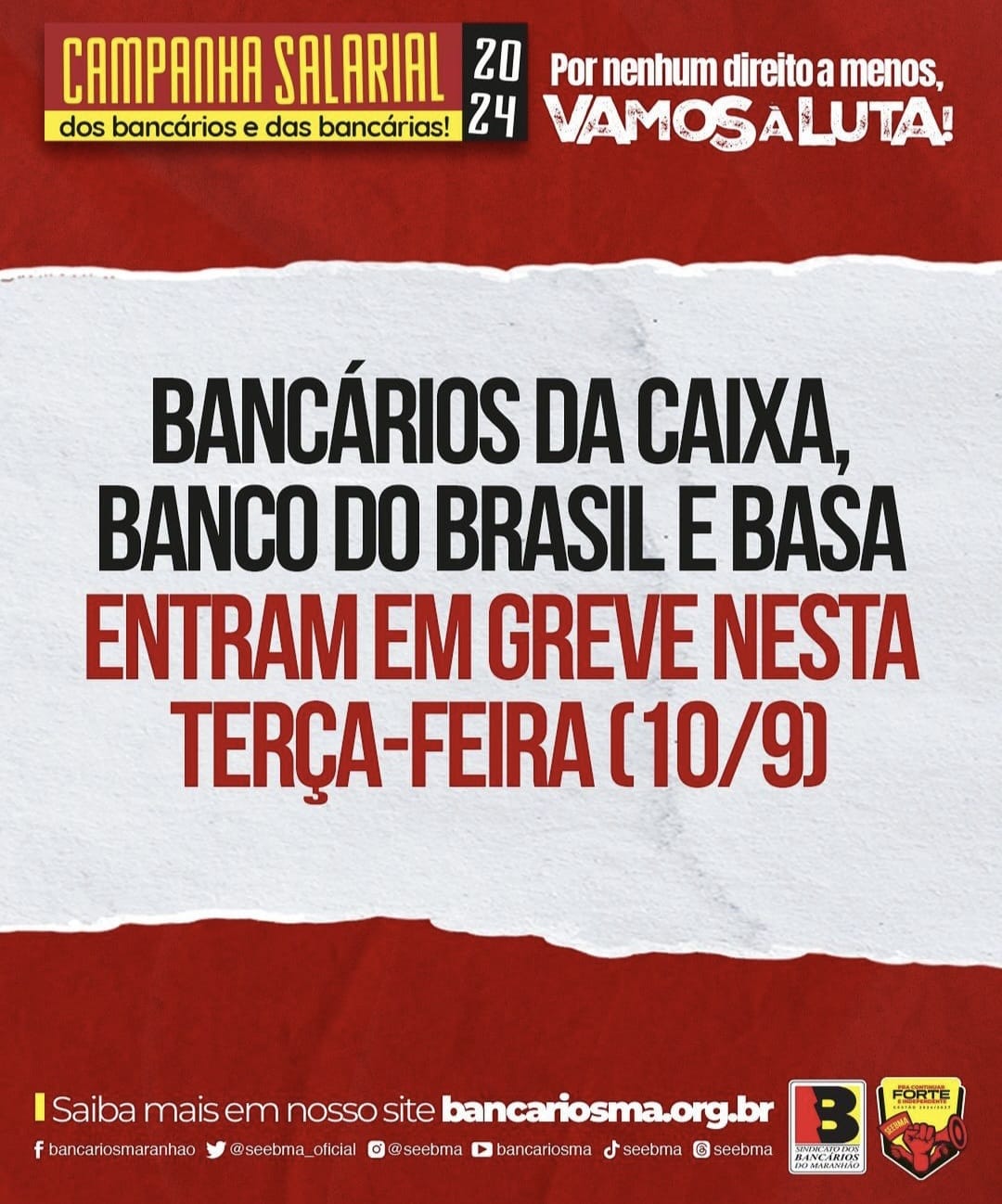 Bancários da CEF, Basa e BB paralisam atividades a partir desta terça (10) Bancários da CEF, Basa e BB paralisam atividades a partir desta terça (10)