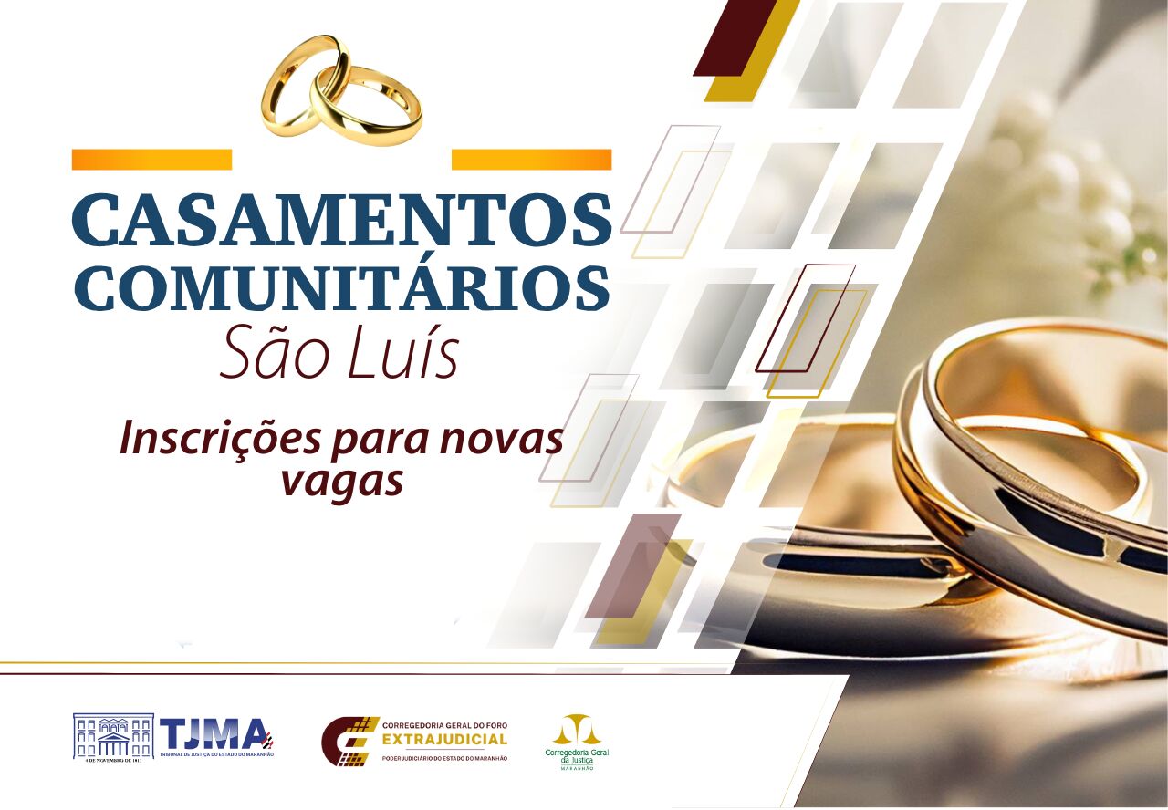 Casamento comunitário de São Luís tem inscrições reabertas Casamento comunitário de São Luís tem inscrições reabertas